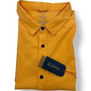 Roark‎ Gold Bless Up Quick Dry Stretch Short Sleeve Shirt Men's Size 2XL NWT